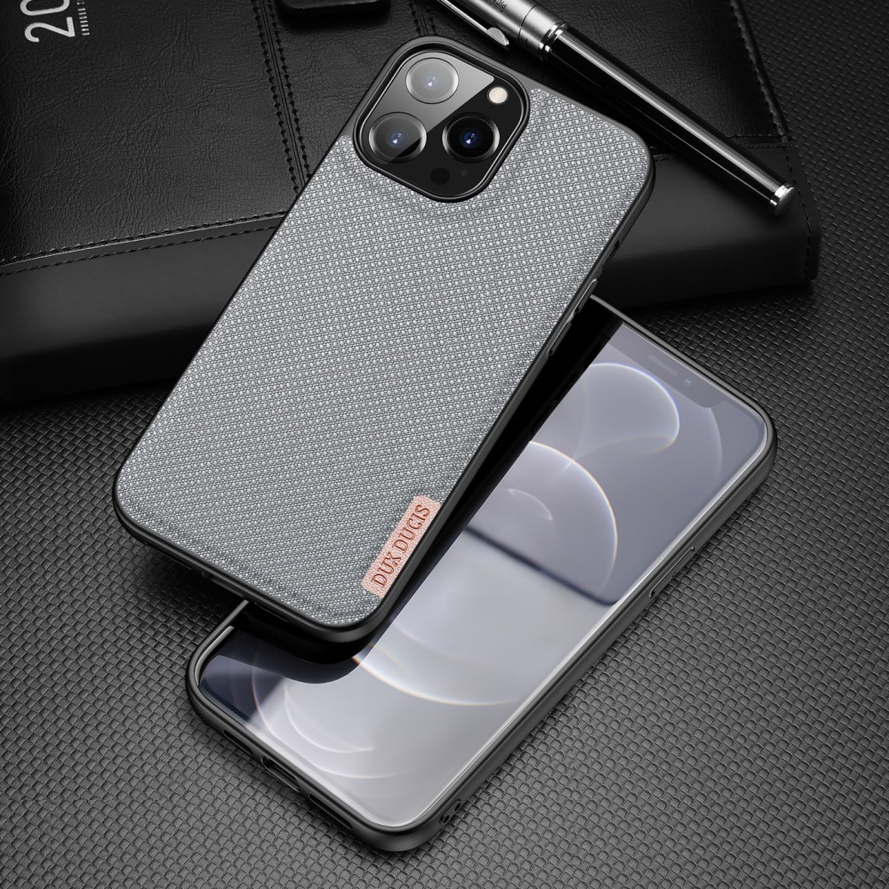 iPhone 13 Pro Hybrid Hülle TPU Bumper   Nylon Rückseite - Grün / Schwarz