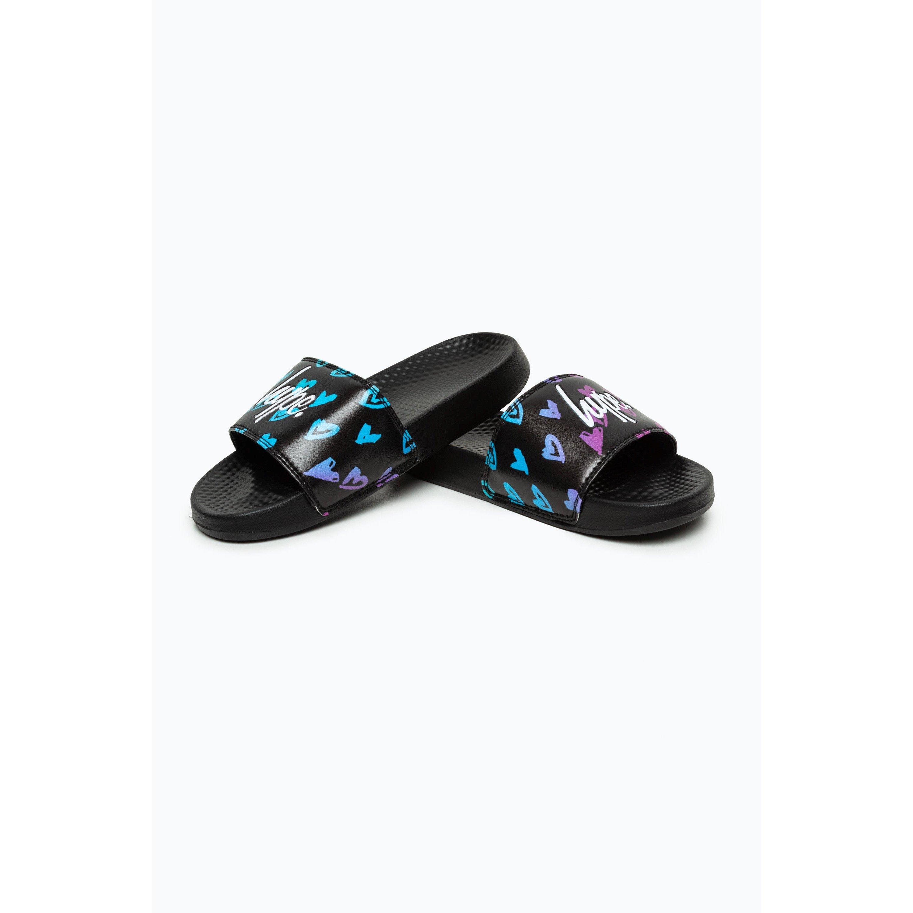 Hype Scribble Heart Sliders Juniors