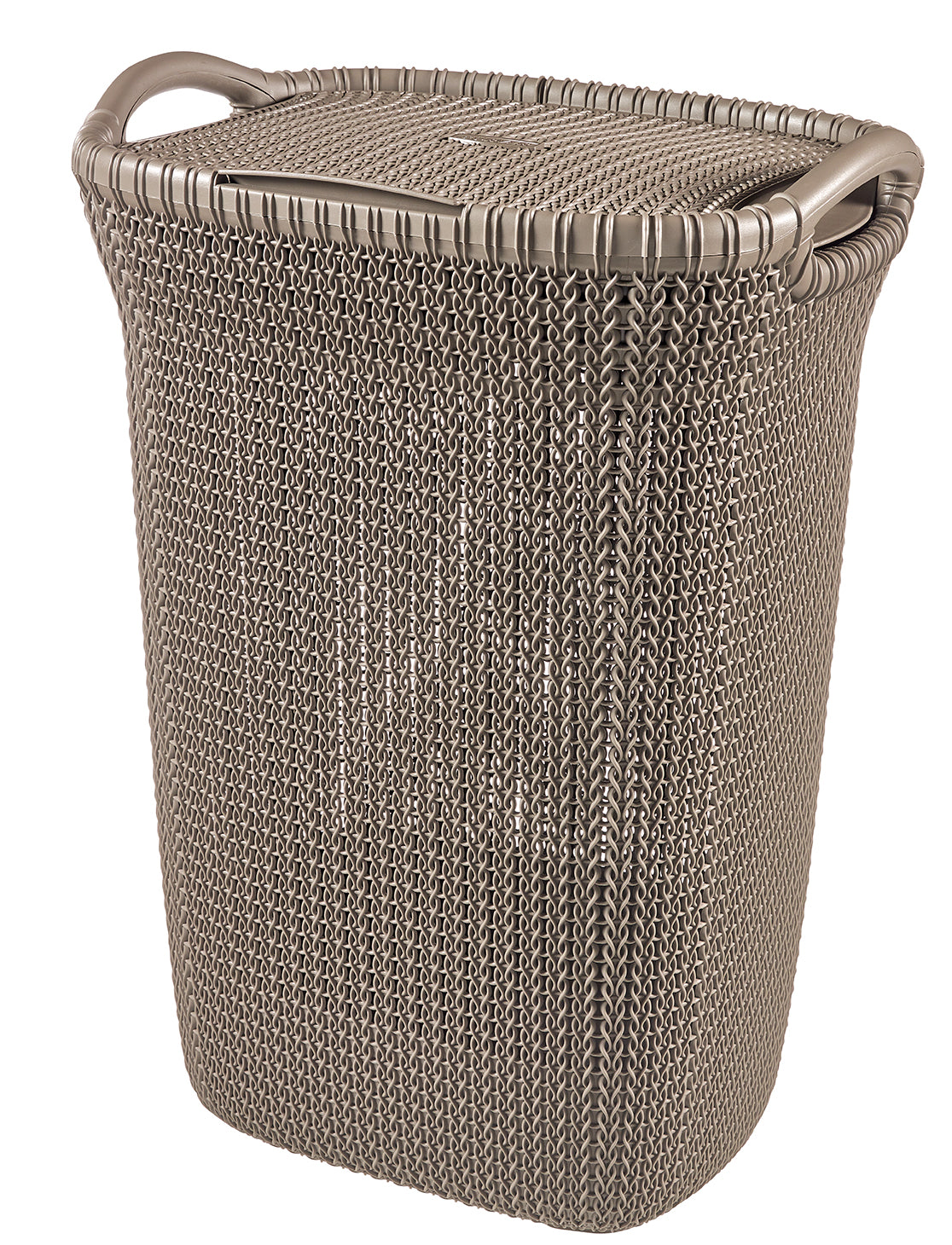 Curver Knit Wasmand met deksel - 57 l - set van 2 - Bruin