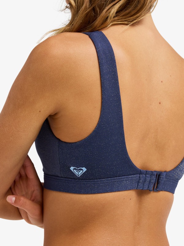 Roxy Shine Elongated Bra Haut de bikini bralette Bleu Femme