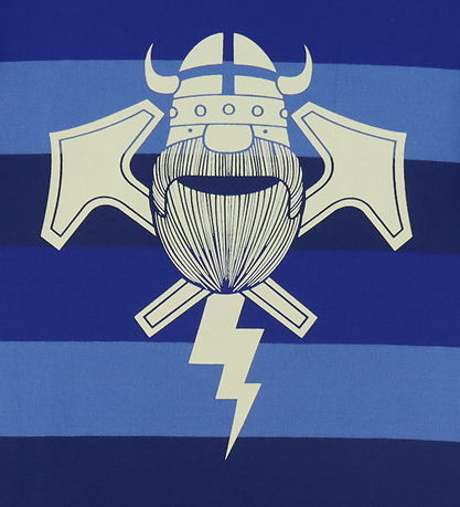 Danefæ T-Shirt - Dane Rainbow Ringer - Bluebird THORBOLT