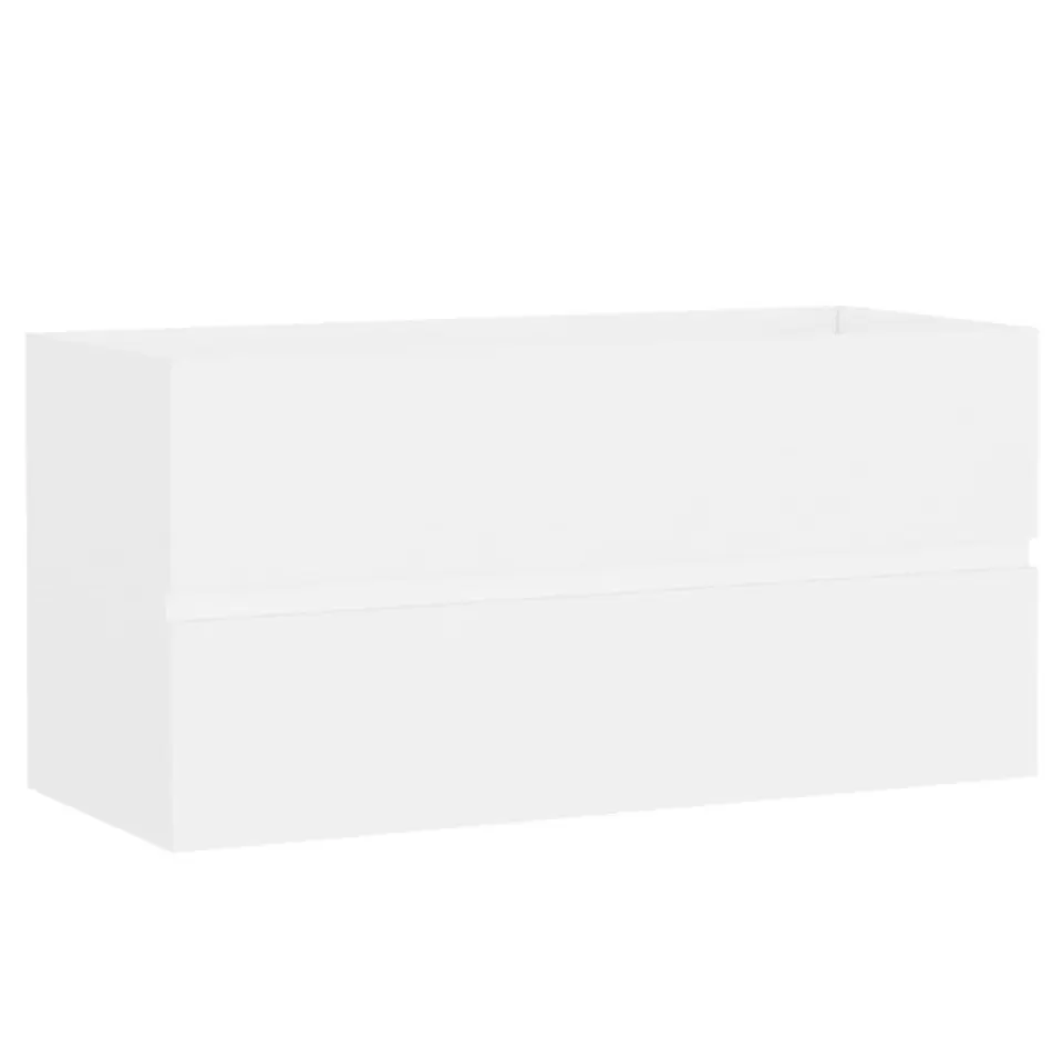 vidaXL - Wastafelkast - Wit - Bewerkt hout - 90 x 38.5 x 45 cm