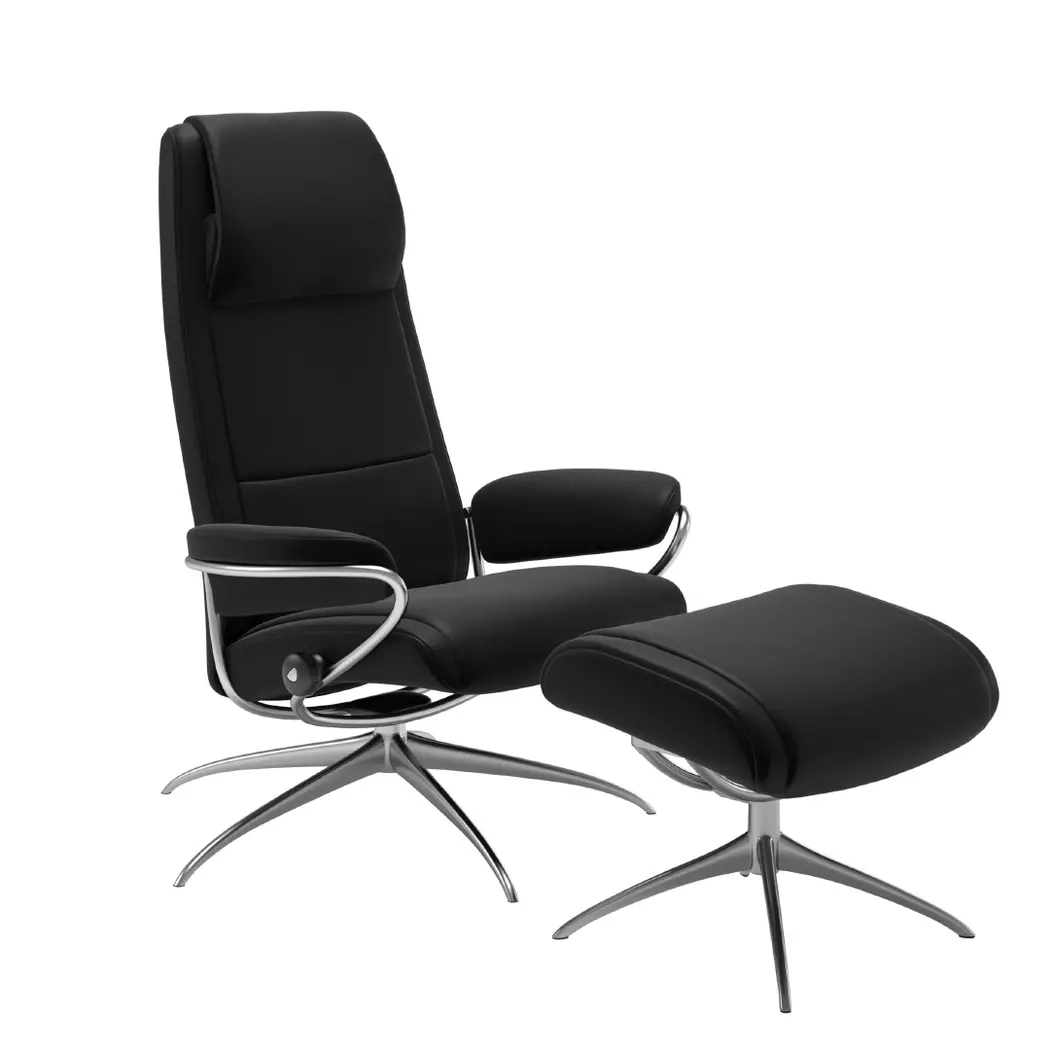Sessel mit Hocker Paris Star High Back