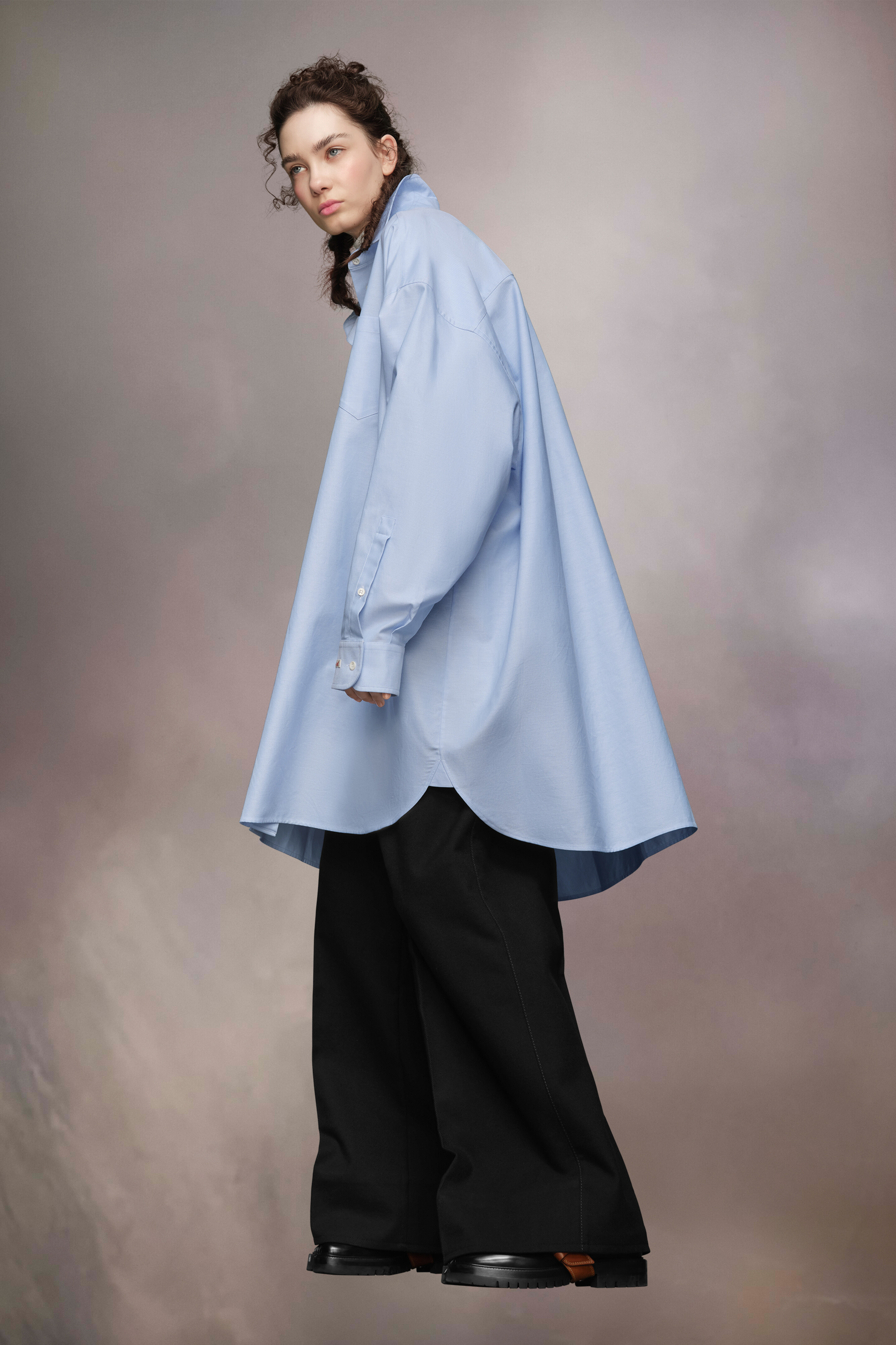 Robe chemise Bleu Clair