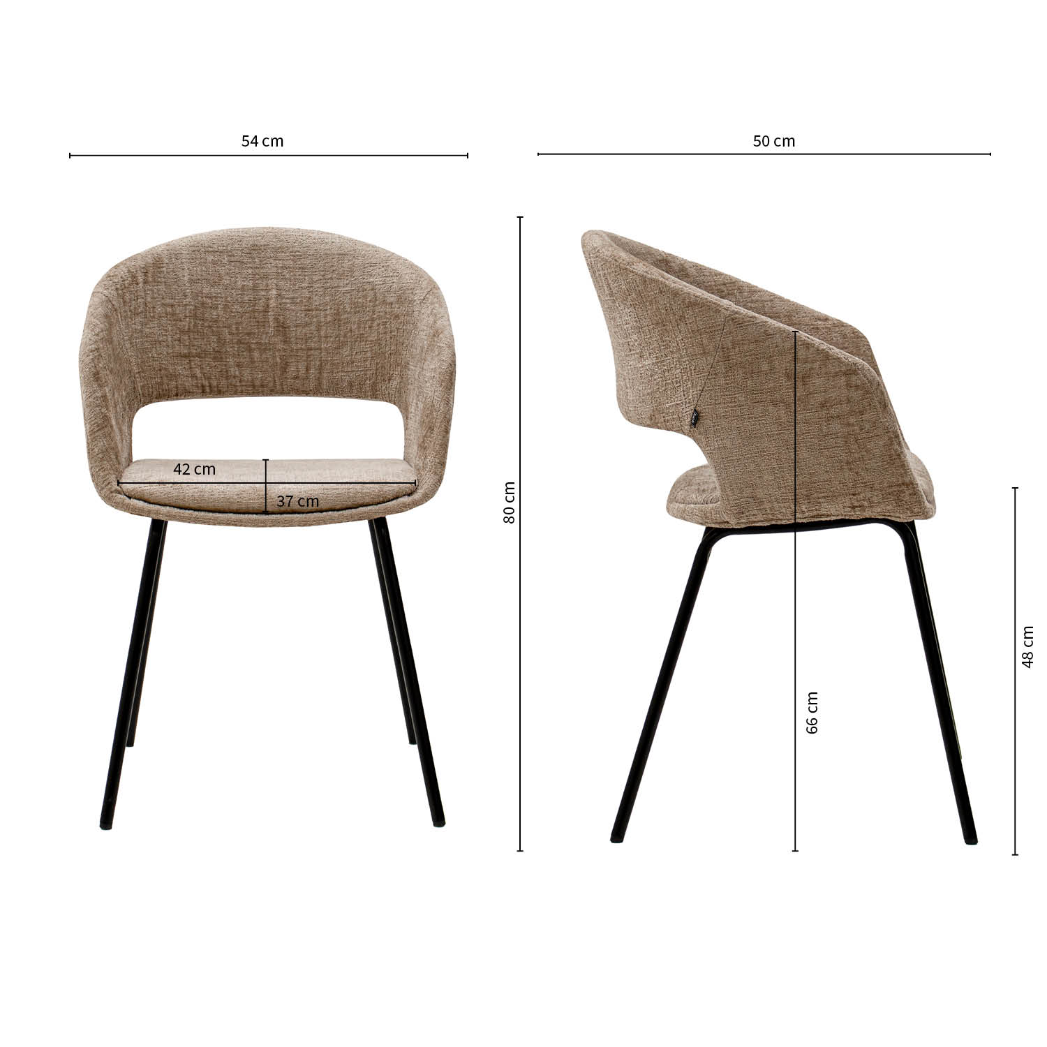 Kick eetkamerstoel Mette - beige