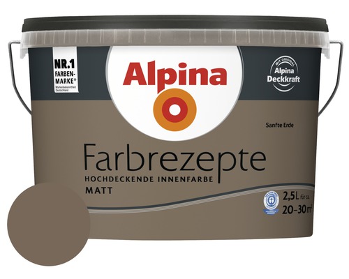 Alpina muurverf kleur recepten Gentle Earth 2.5 l