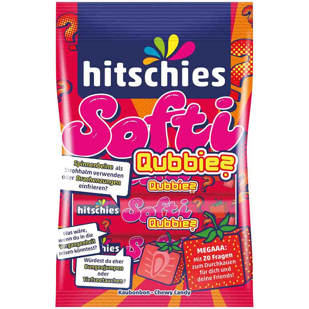Hitschler hitschies Softi Qubbies Erdbeere 80g MHD:30.5.26