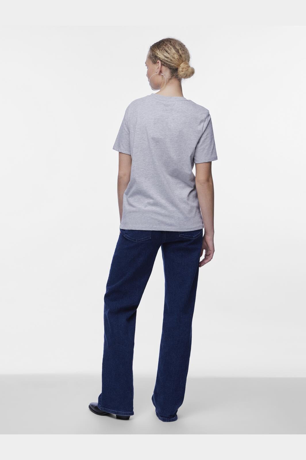 Pieces Pcria Ss Solid Tee 4287784 light grey melange
