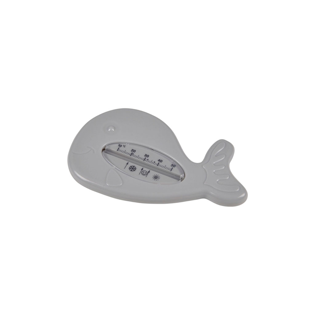 Thermomètre de bain baleine gris