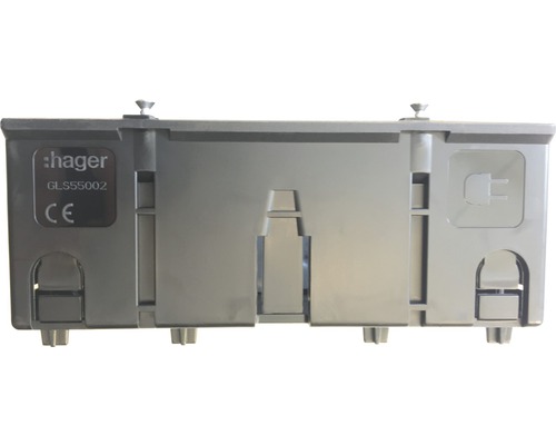 Hager GLS55002 Inbouwdoos, 2-voudig, energie, voor BR C-profiel, zwart