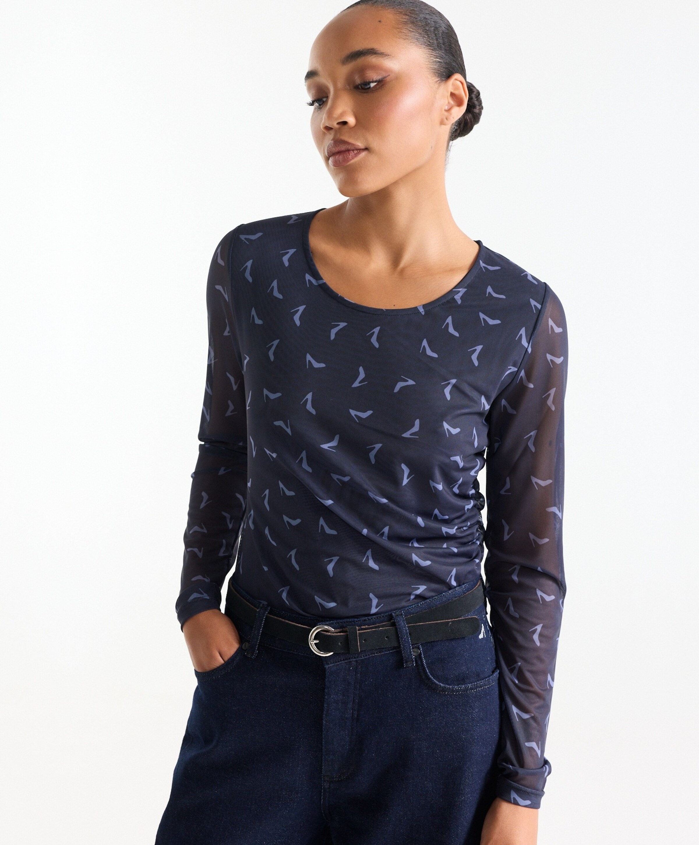 JANSEN Amsterdam Dames top blauw