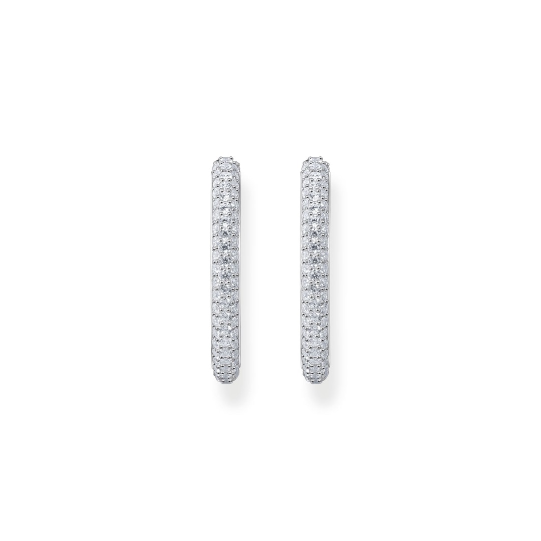 Thomas Sabo Sparkling White Creolen mit weissem Zirkonia-Pavé Silber