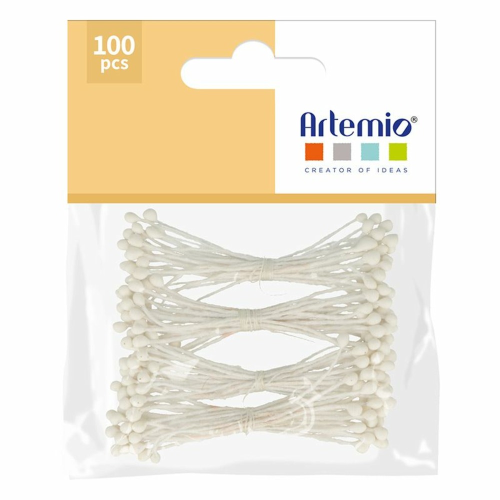 100 étamines blanches 6 cm