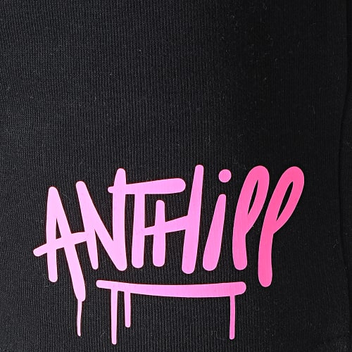 Short Jogging Script Noir Rose Fluo