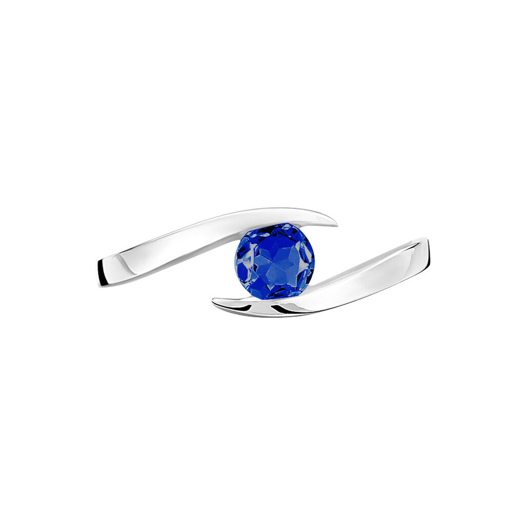 Bague Tiphaine Or Blanc Saphir