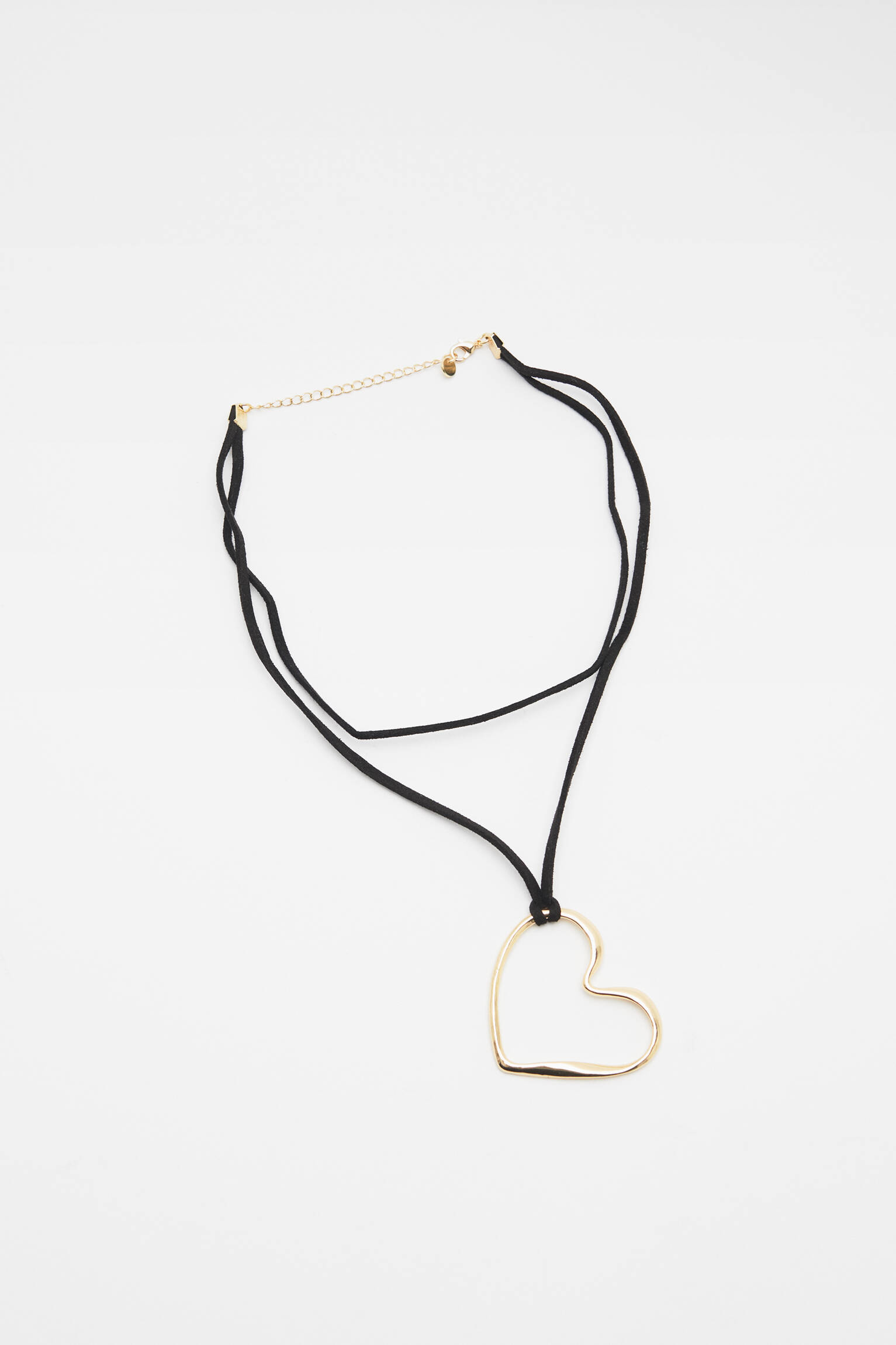 COLAR DE CORAÇÃO COM CORDÃO - DOURADO