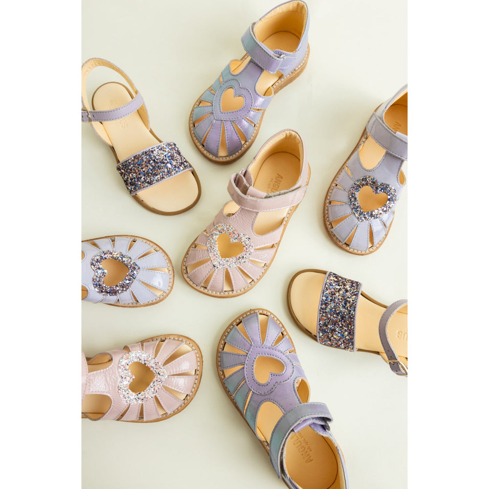 Køb Angulus Rosebud/Rosebud Glitter Hjertesandal Med Glitter Hjerte