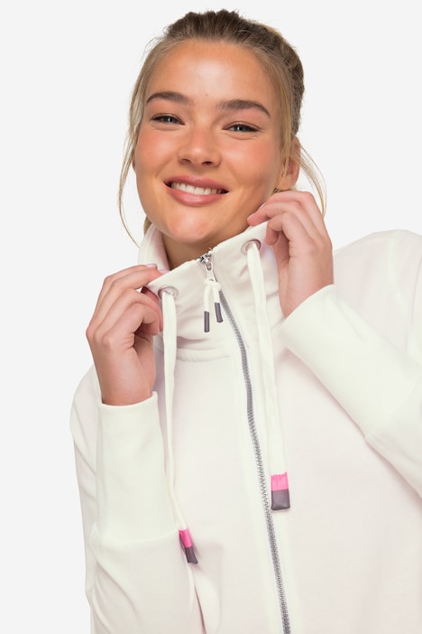 Sweatjacke, Stehkragen, Zipper, Langarm