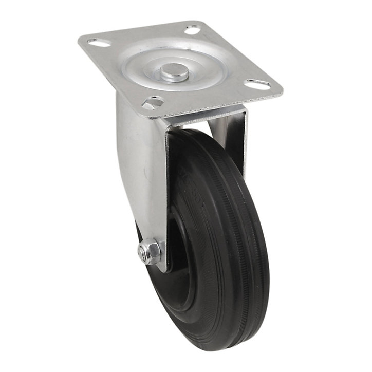 Roulette pivotante noire ø12.5 cm, charge max 100 kg