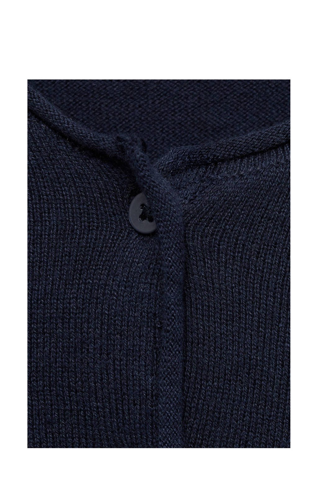 Mango Kids vest donkerblauw fijn gebreid