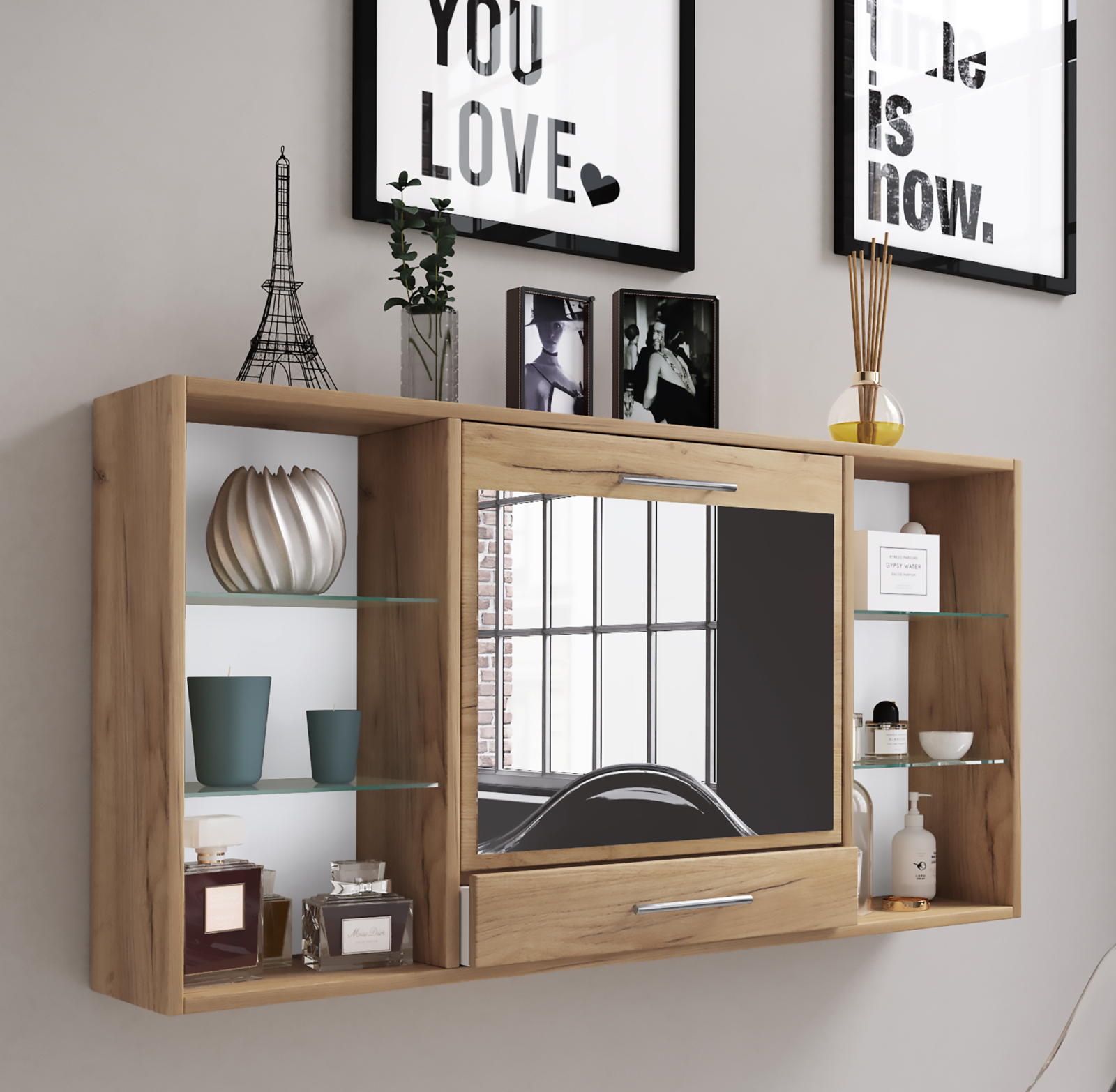 Schminktisch TEALA - Honig-Eiche - 115 cm breit