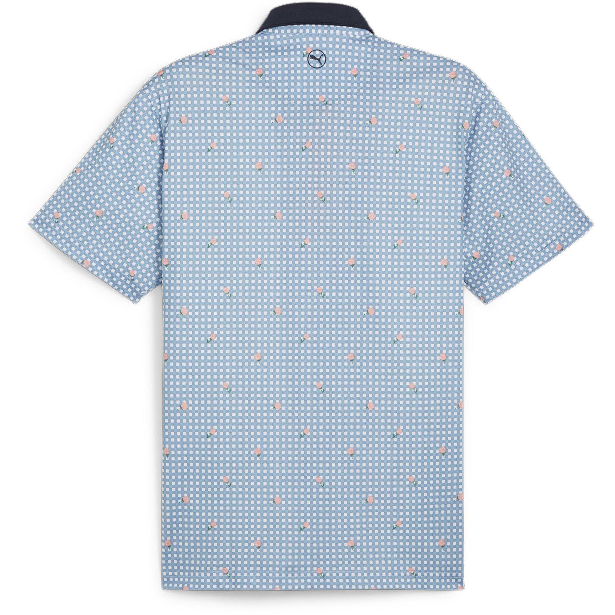 Puma Puma Pique Gingham Polo Shirt Mens