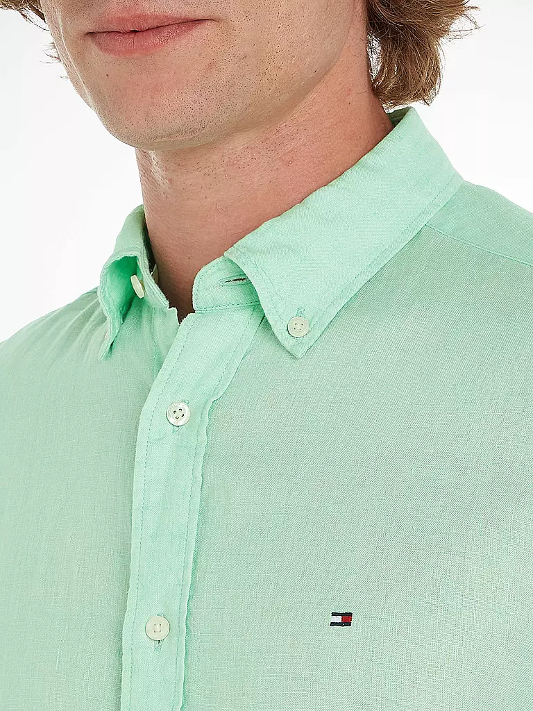TOMMY HILFIGER Leinenhemd  hellgrün