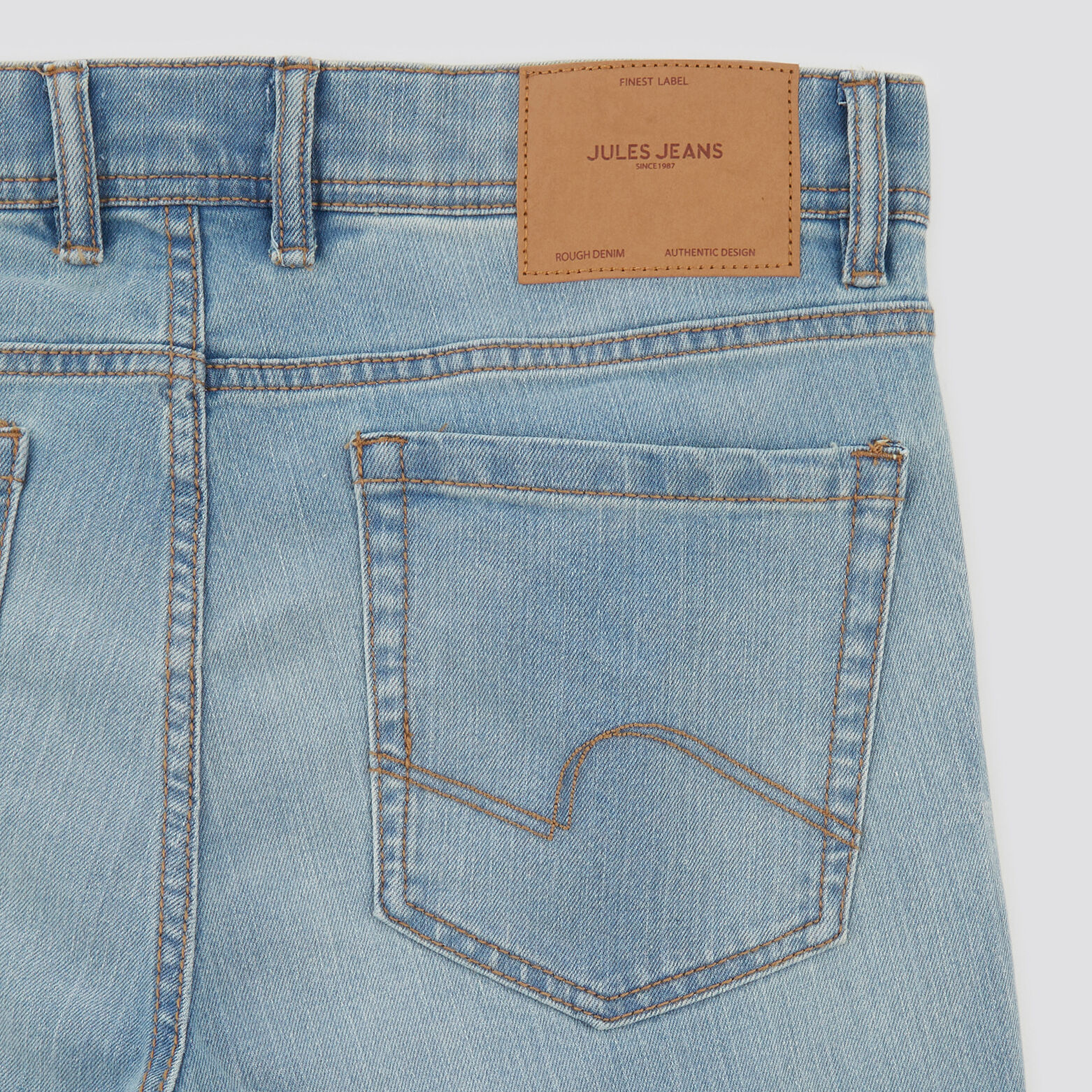 Jean slim en coton et polyester recyclés waterless Bleu moyen