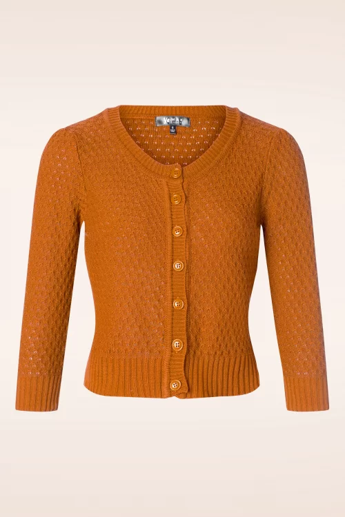 Mak Sweater Jennie vest in licht oranje