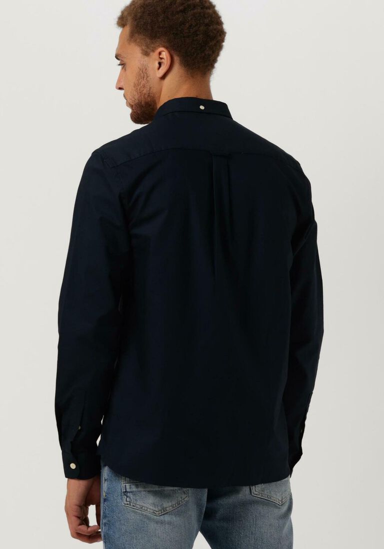 LYLE & SCOTT donkerblauwe lyle & scott casual overhemd regular fit light weight oxford shirt