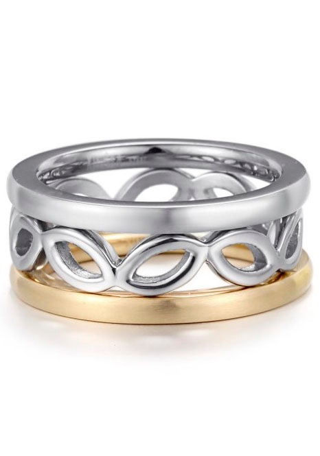 Kingka Ring-Set »Leaves Trio«