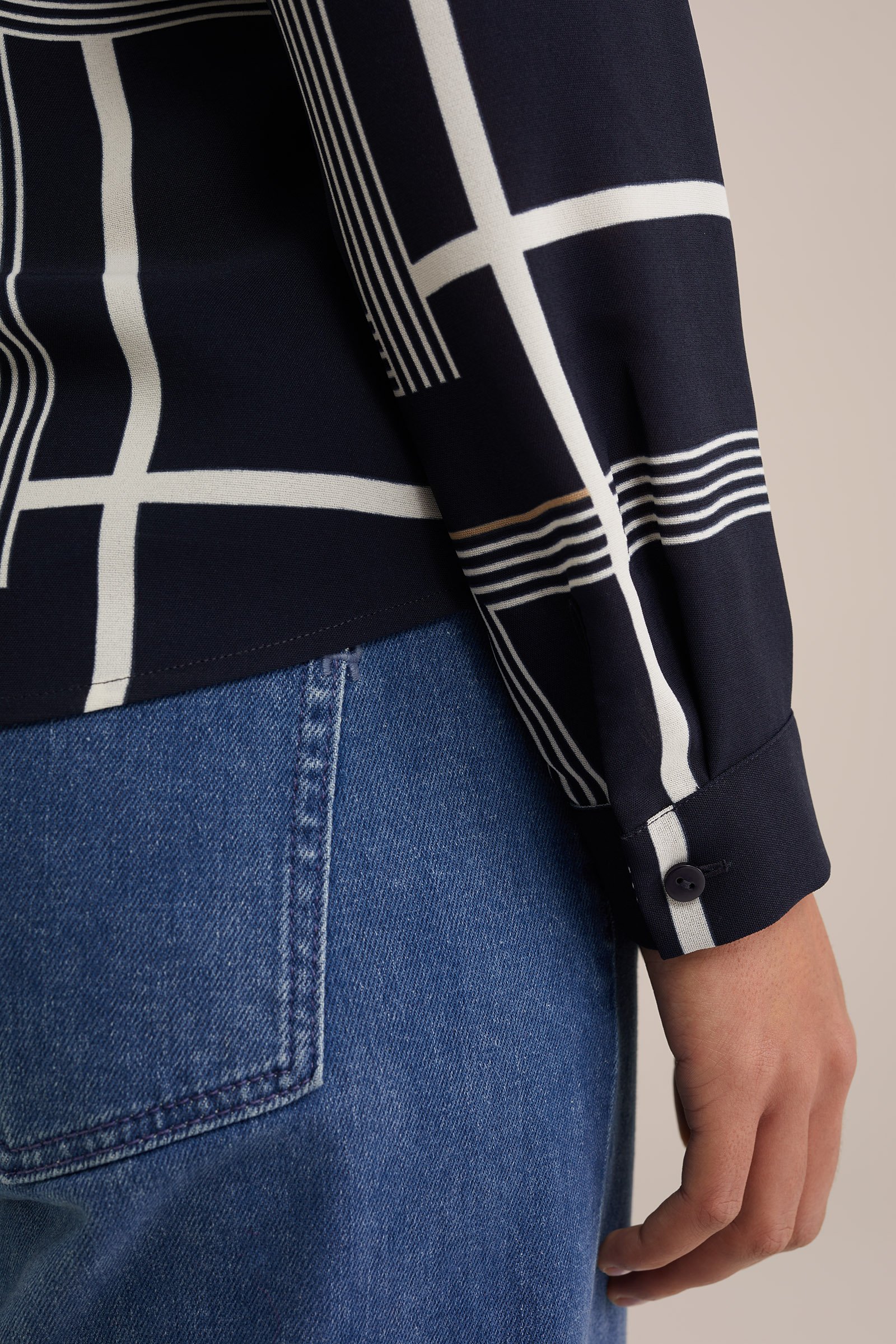 blouse met fijne structuur WE Fashion All-over print