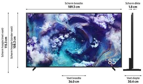 Samsung - QE85QN900F - QLED-TV - 85 inch - Mini LED - 8K beeld
