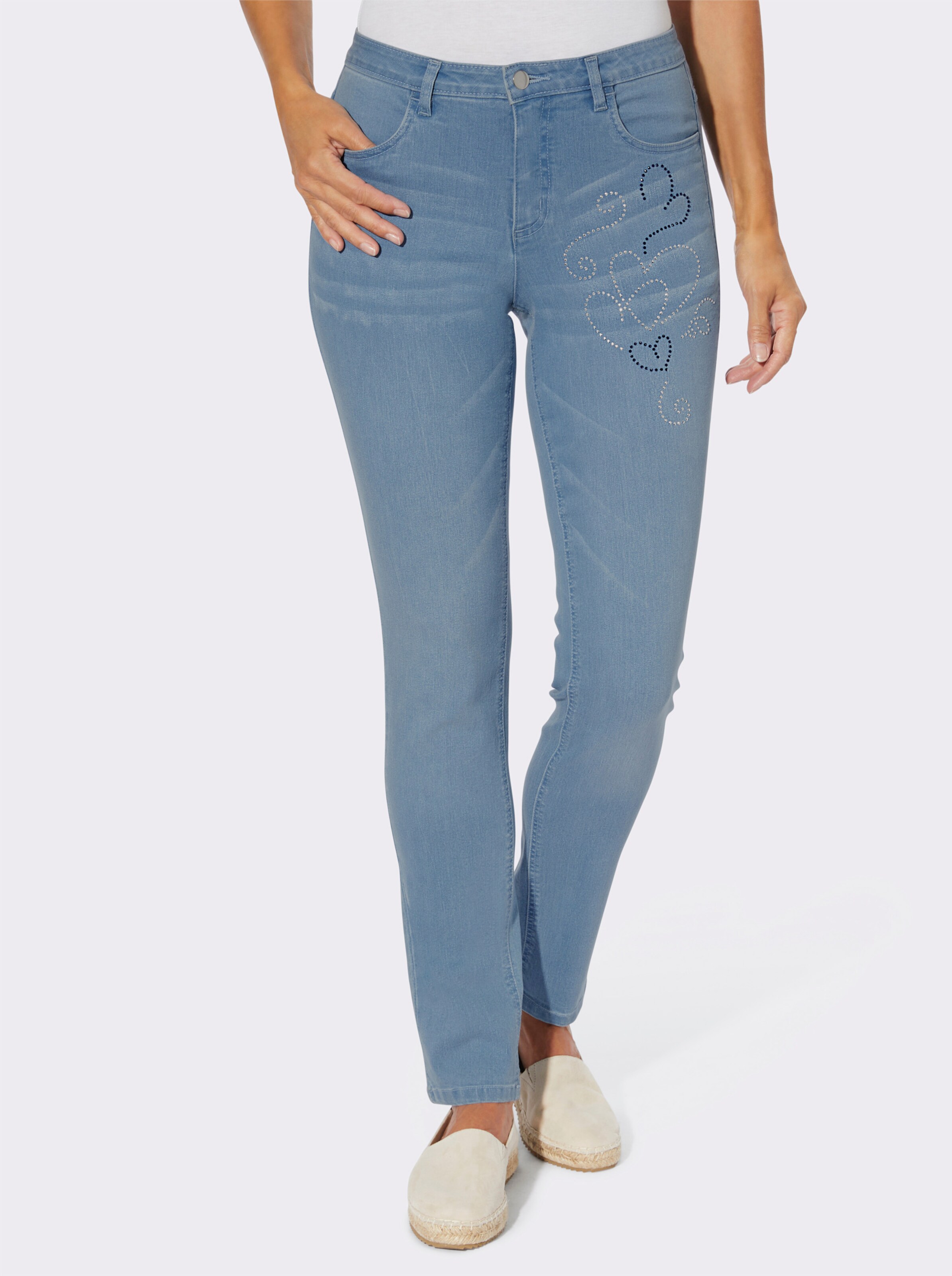 Jeans mit Glitzersteinchen
