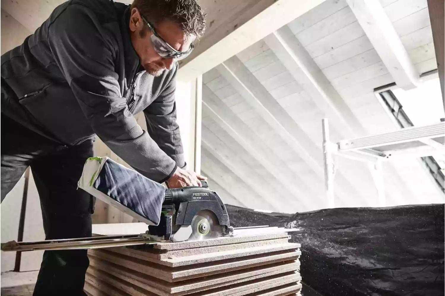 Festool HKC 55 5,0 EBI-Set-FSK 420 18V Li-Ion accu pendelkapzaag set (2x 5,0Ah) in systainer - 160mm