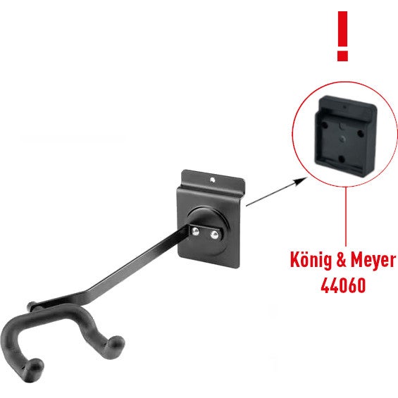 Konig & Meyer 44181 Spacewall muurbeugel zwart (links)