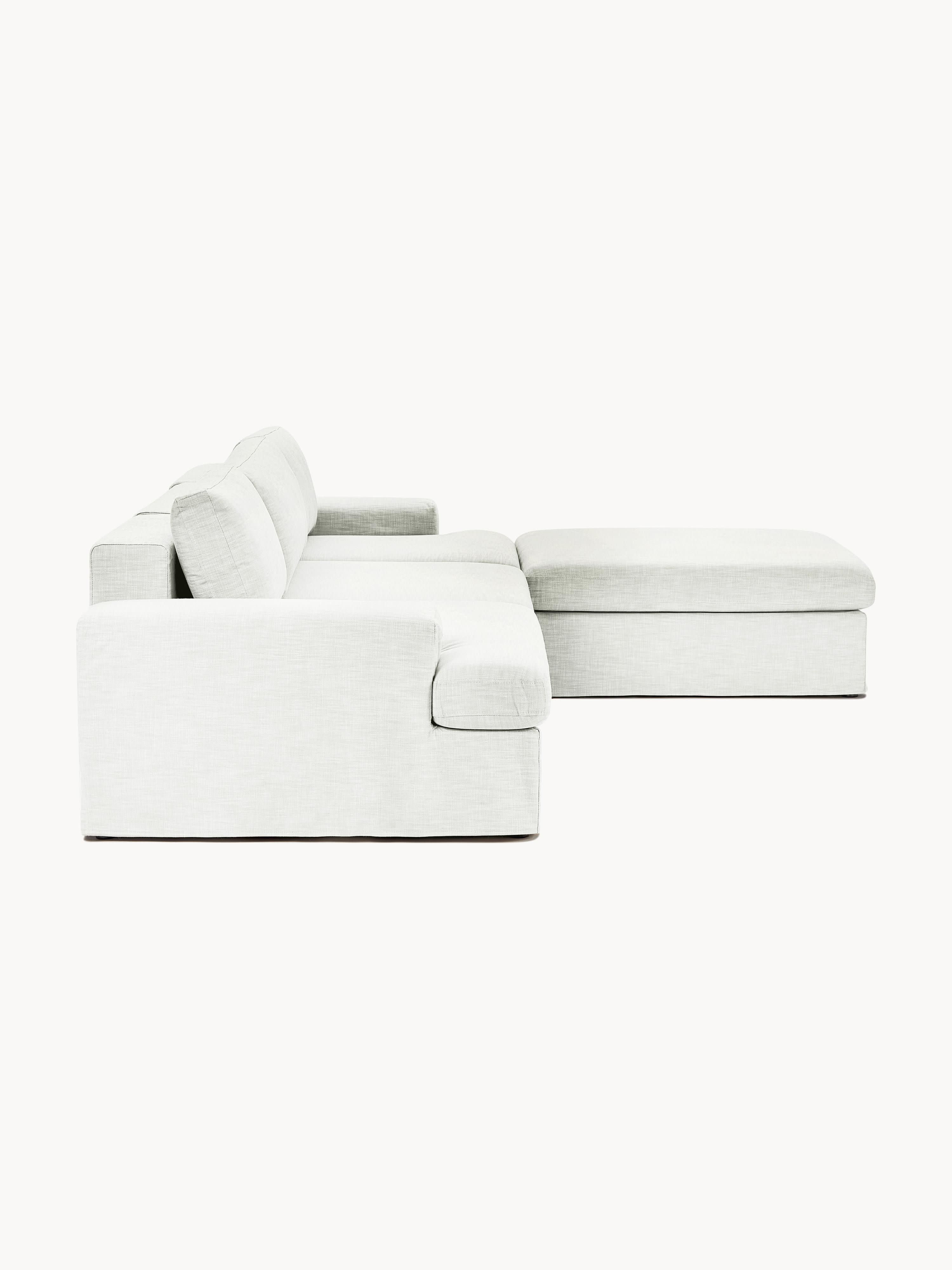 Modulaire bank Russell (4-zits) met poef (links/rechts)