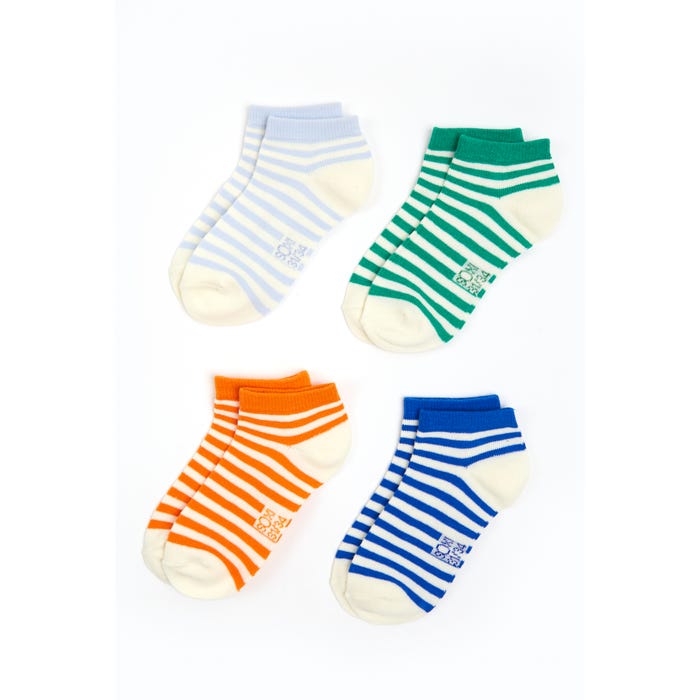 sOxi-Kids 4-pack sneakersokken strepen - sOxi