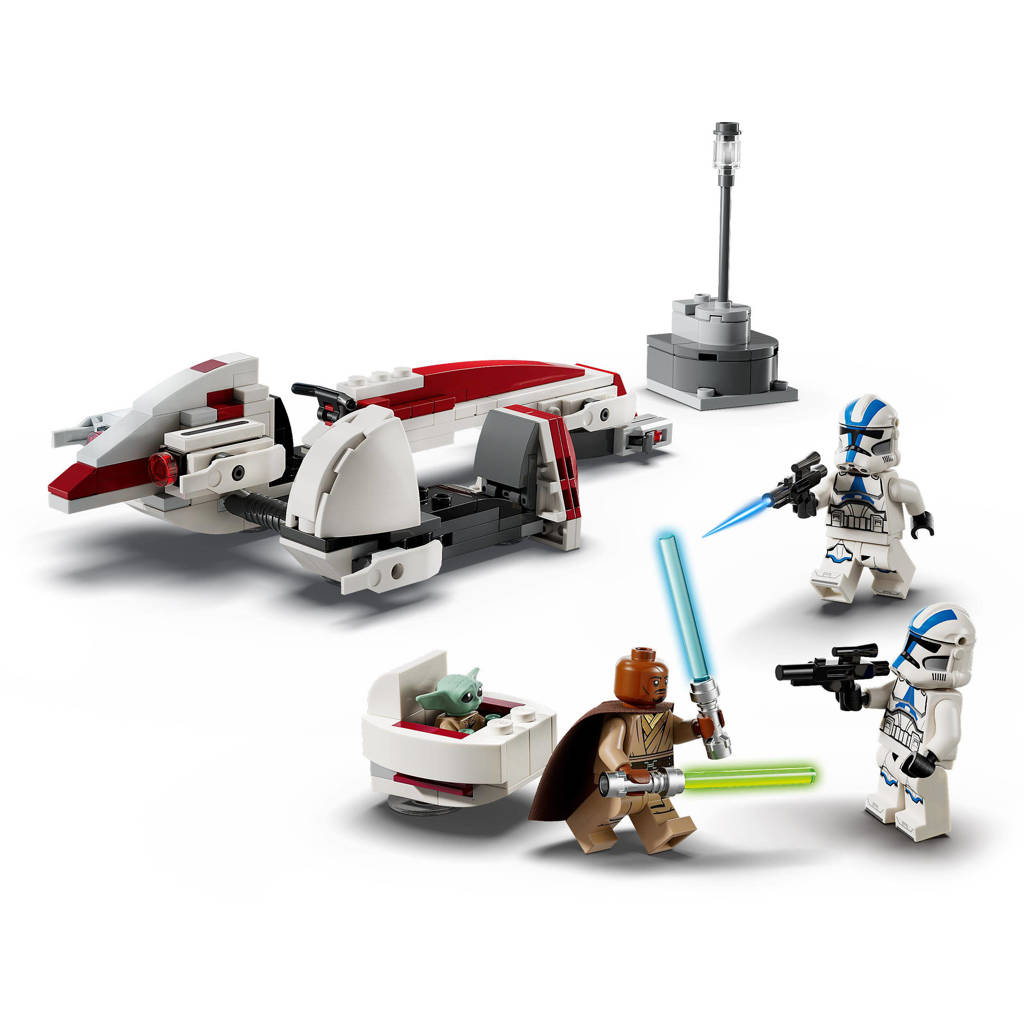 Prachtige speelset met mooie detailsBARC Speeder ontsnapping The Mandalorian Bouwpakket met Baby Yoda 75378