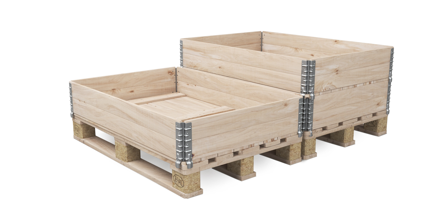 Hochbeet mit 2 Paletten Holz 120 x 80 x 34 cm