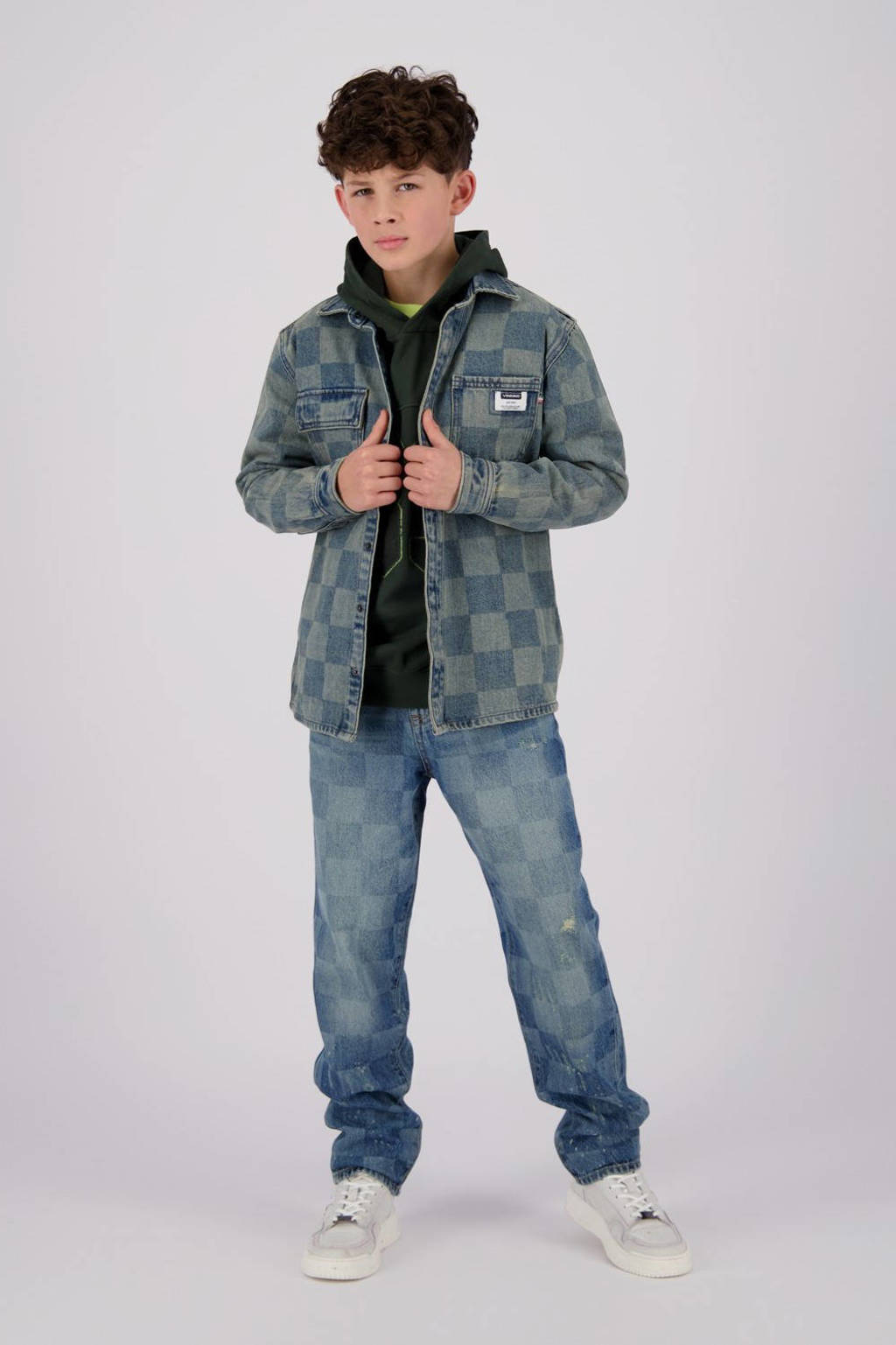 Vingino hoodie Nacido met printopdruk donkergroen