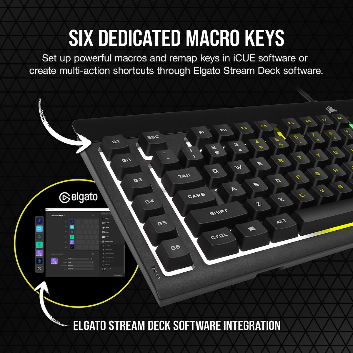 Corsair K55 RGB PRO gamingtastatur (nordisk oppsett)