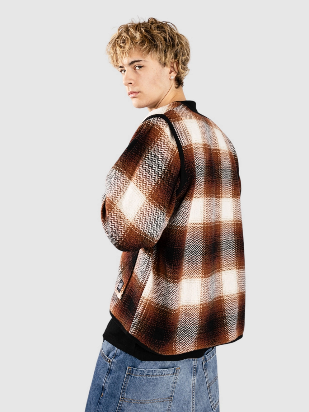 Santa Cruz Assembly Liner Jacket orange/black check
