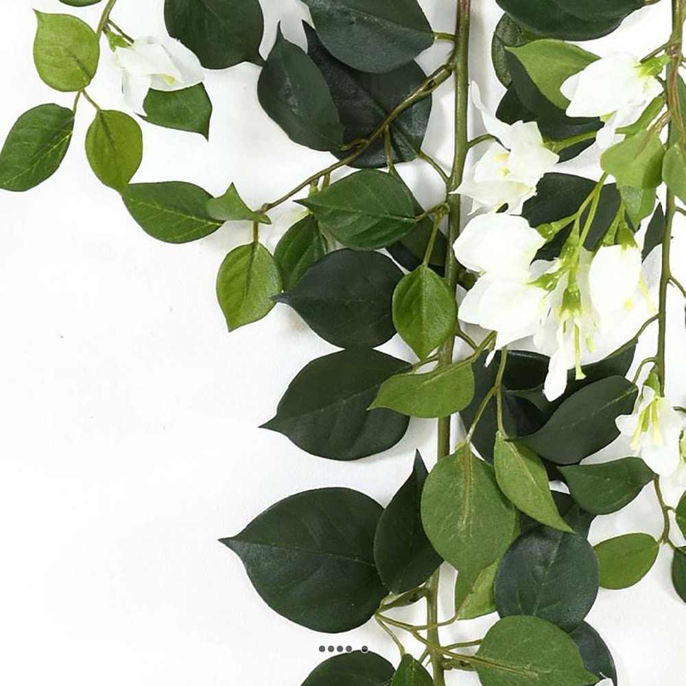 Branche de bougainvillier artificielle h 80 cm tige armée blanc - couleur: blanc