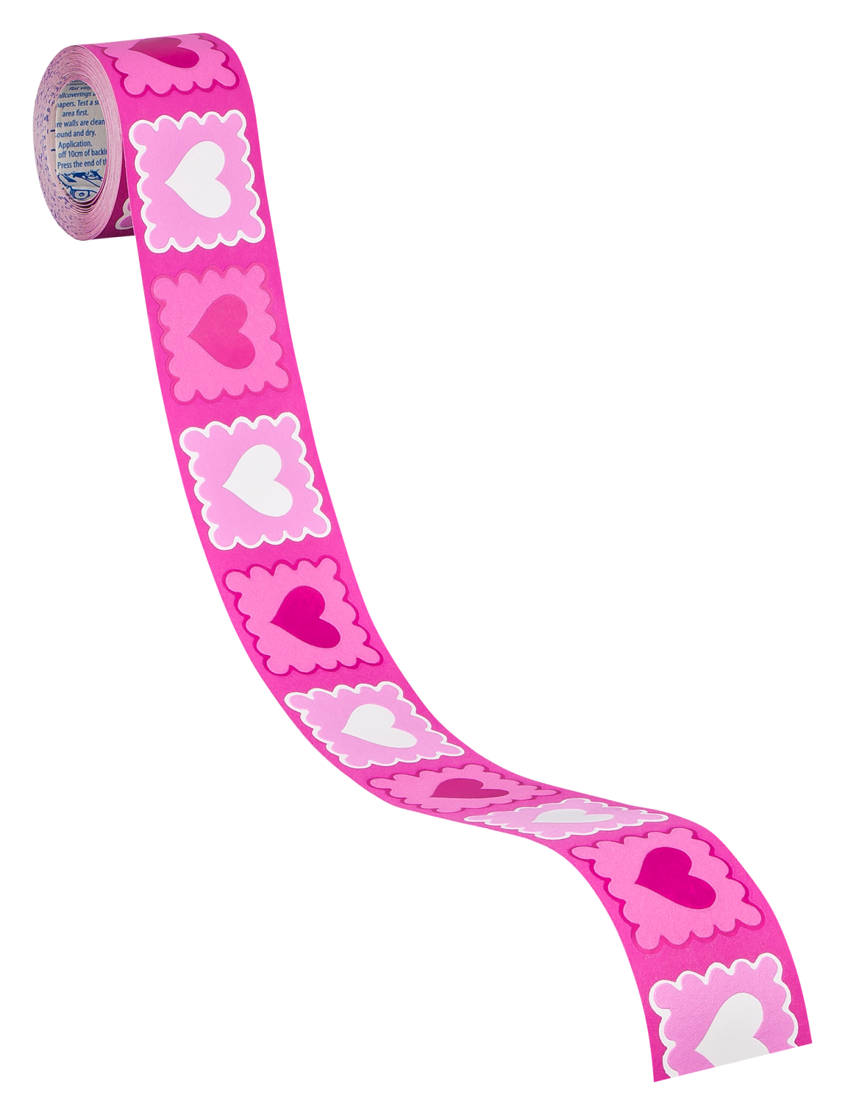 Papier-Borte ONLY BORDERS 10 - rosa-weiß - 5 Meter