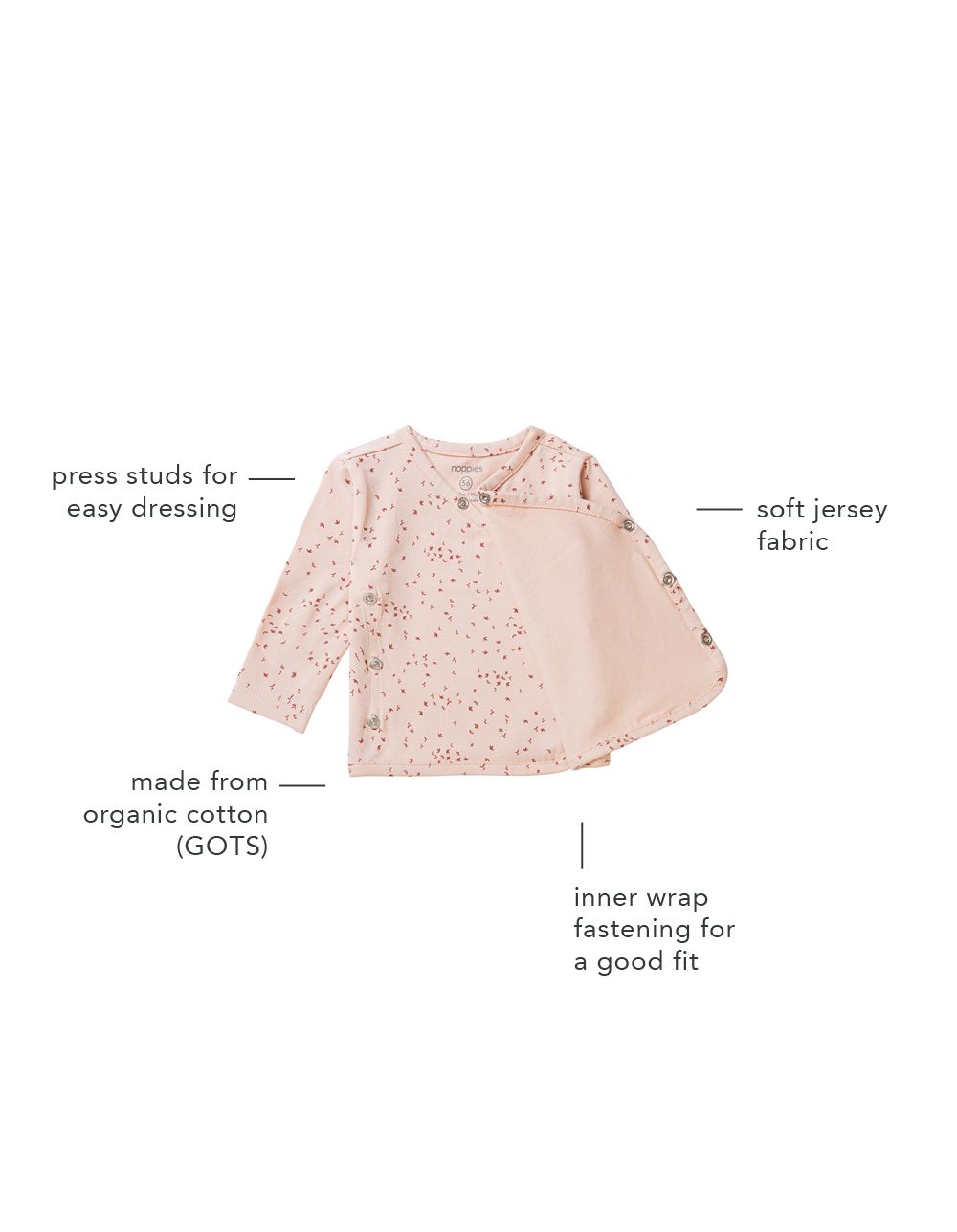 Noppies Newborn Longsleeve Nantes - Rose Smoke