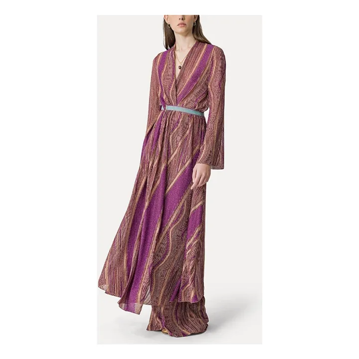 Forte Forte Robe Longue Métallisée | Violet