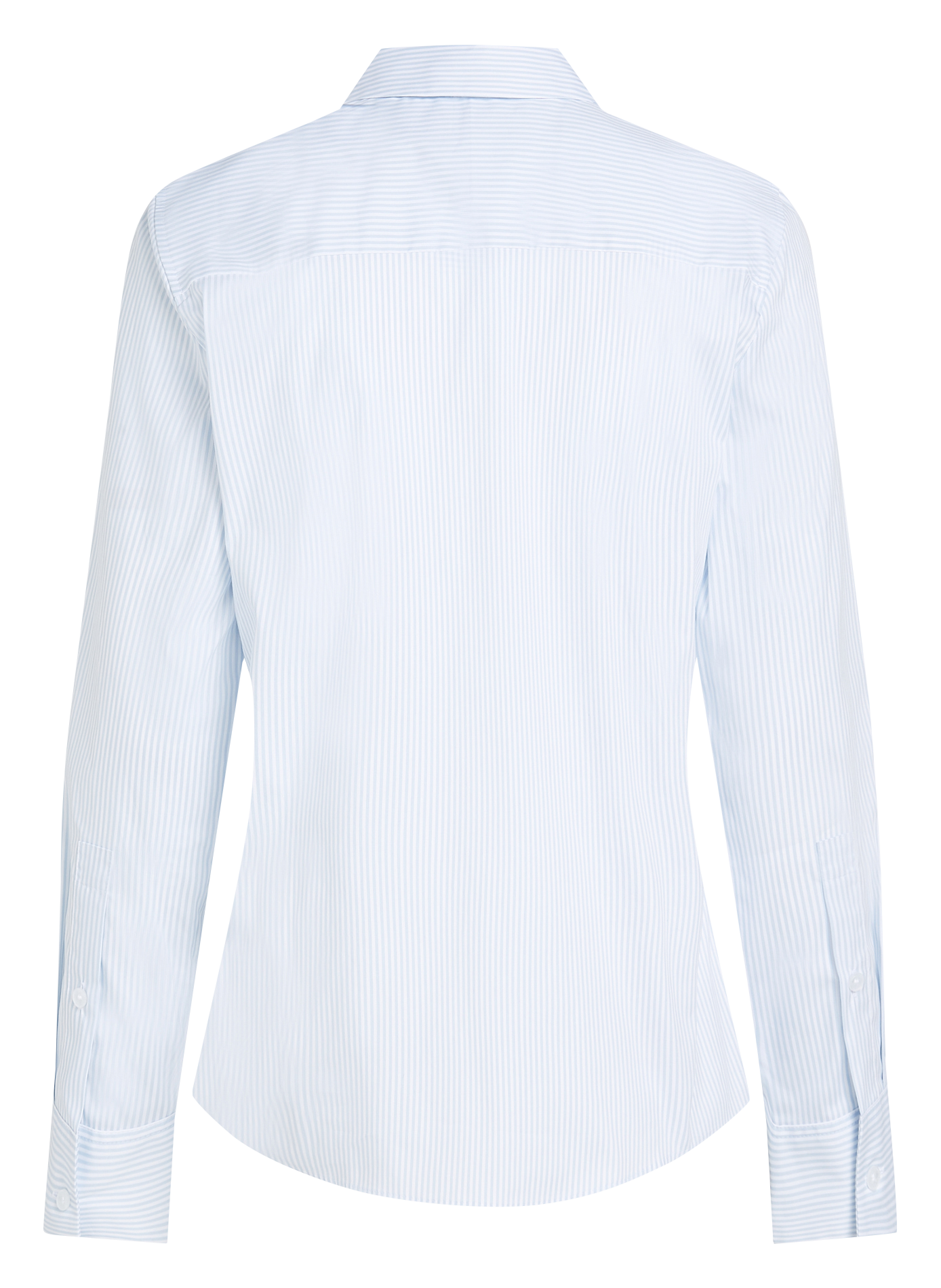 Chemise droite rayée en coton | Bleu