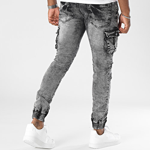Jean Cargo Slim Gris