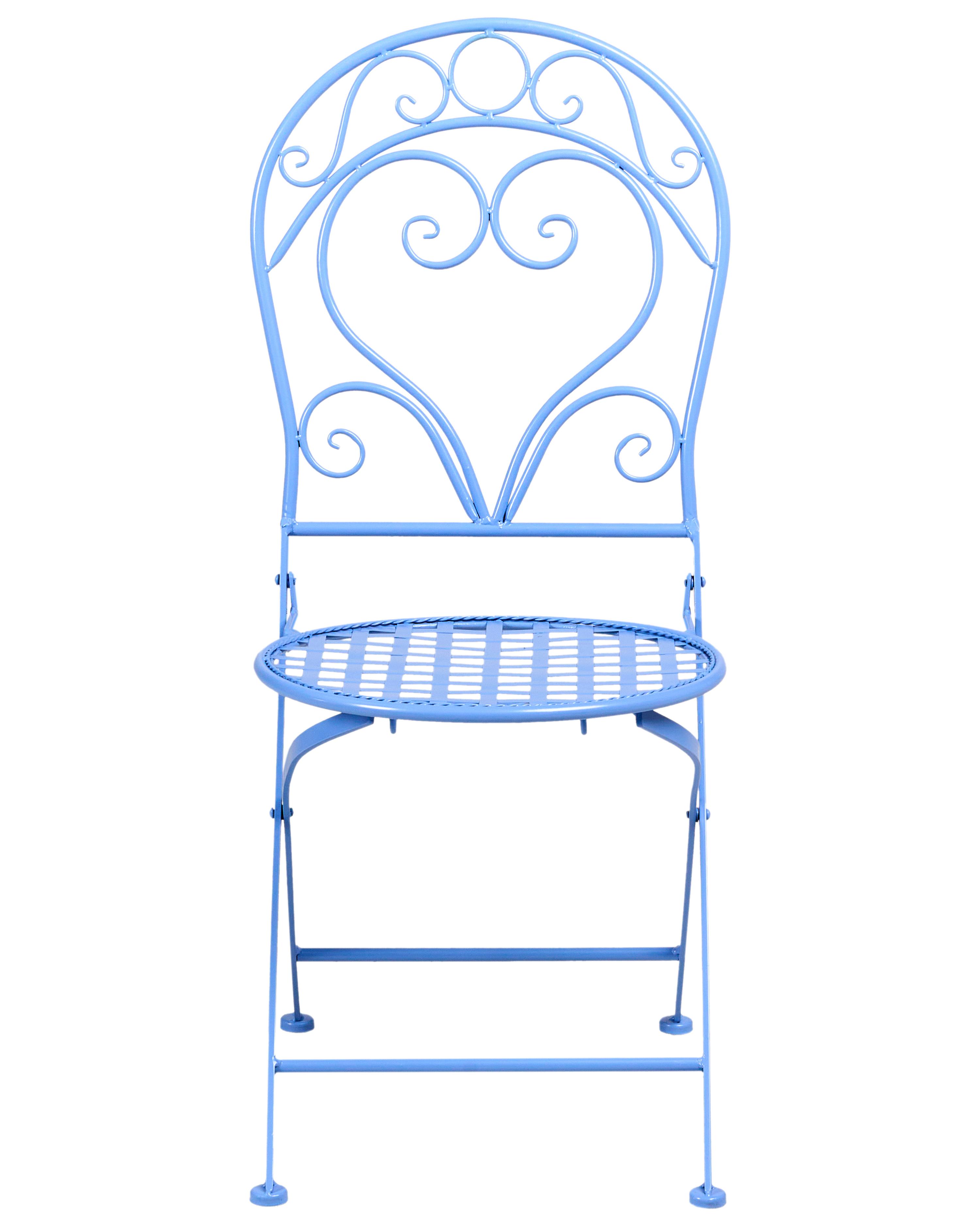 Set van 2 tuinstoelen ALBINIA Metaal Blauw